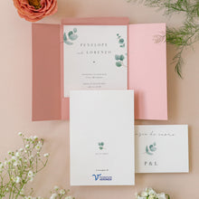 Carica l'immagine nel visualizzatore di Gallery, Partecipazioni/inviti con buste cofanetto - Linea Foglie (20 pezzi)