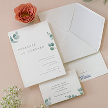 Carica l'immagine nel visualizzatore di Gallery, Partecipazioni/inviti con buste - Linea Foglie (20 pezzi)