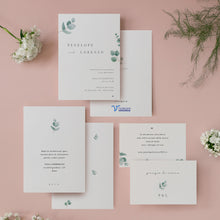 Carica l'immagine nel visualizzatore di Gallery, Partecipazioni/inviti con buste - Linea Foglie (20 pezzi)