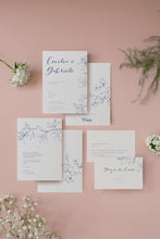 Carica l'immagine nel visualizzatore di Gallery, Partecipazioni/inviti con buste cofanetto - Linea Blu (20 pezzi)