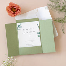 Carica l'immagine nel visualizzatore di Gallery, Partecipazioni/inviti con buste cofanetto - Linea Foglie (20 pezzi)