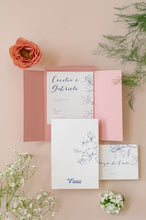 Carica l'immagine nel visualizzatore di Gallery, Partecipazioni/inviti con buste cofanetto - Linea Blu (20 pezzi)