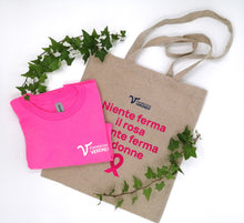 Carica l'immagine nel visualizzatore di Gallery, T-shirt + shopper "Niente ferma il rosa Niente ferma le donne"